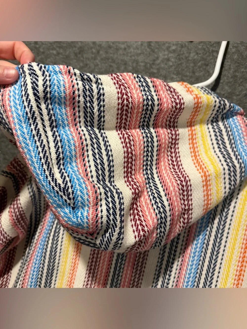 Earth Ragz Baja Pinstripe Hoodie Pullover Mens Unisex M colorful pink soft Aztec